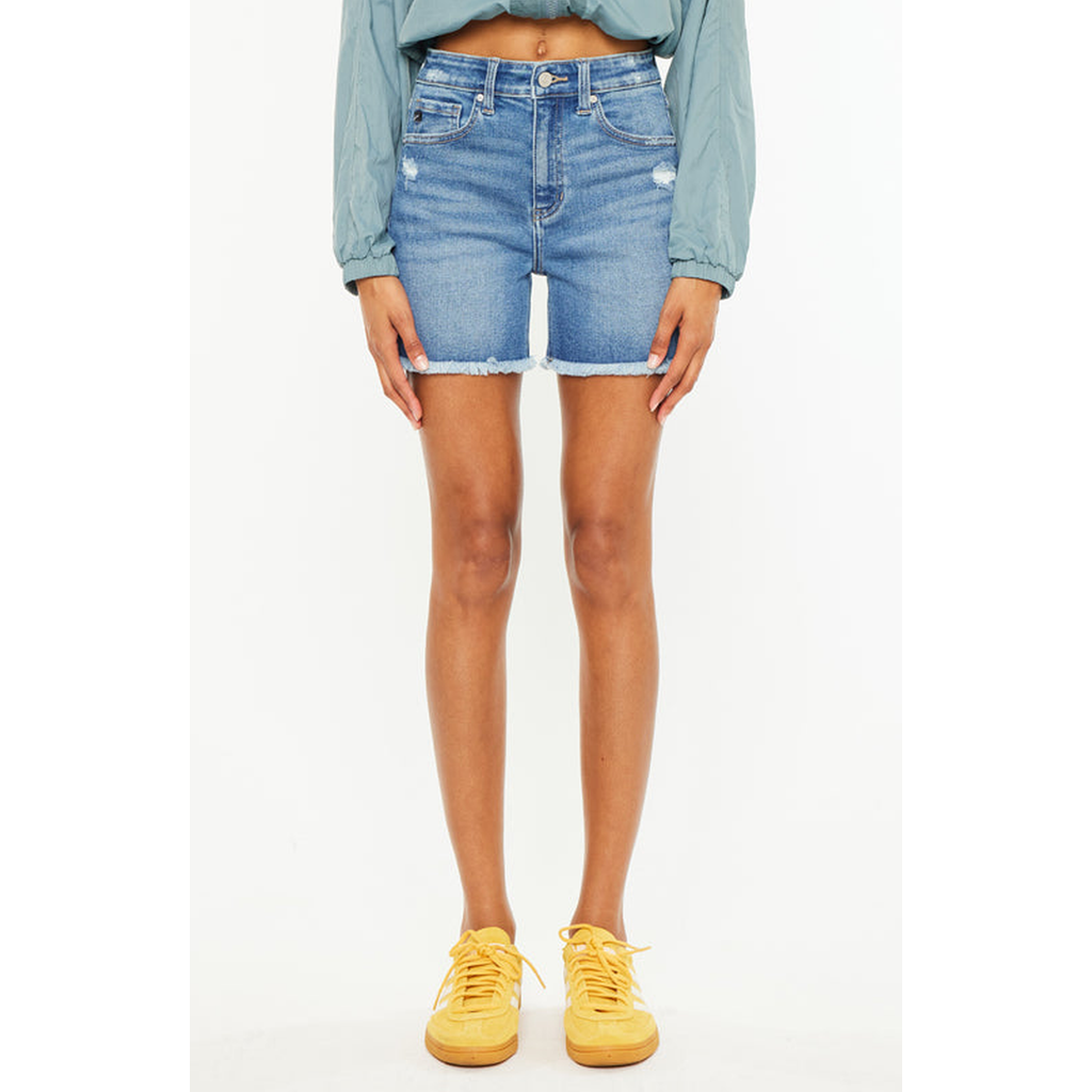 Official Kancan Usa Marla High Rise Shorts In Medium Wash