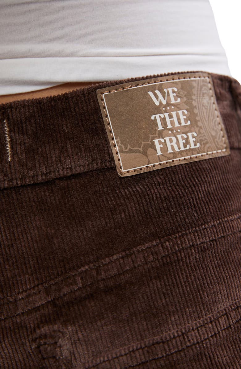 Free People Risk Taker Corduroy Straight Leg Pants, Alternate, color, Chocolate Truffle