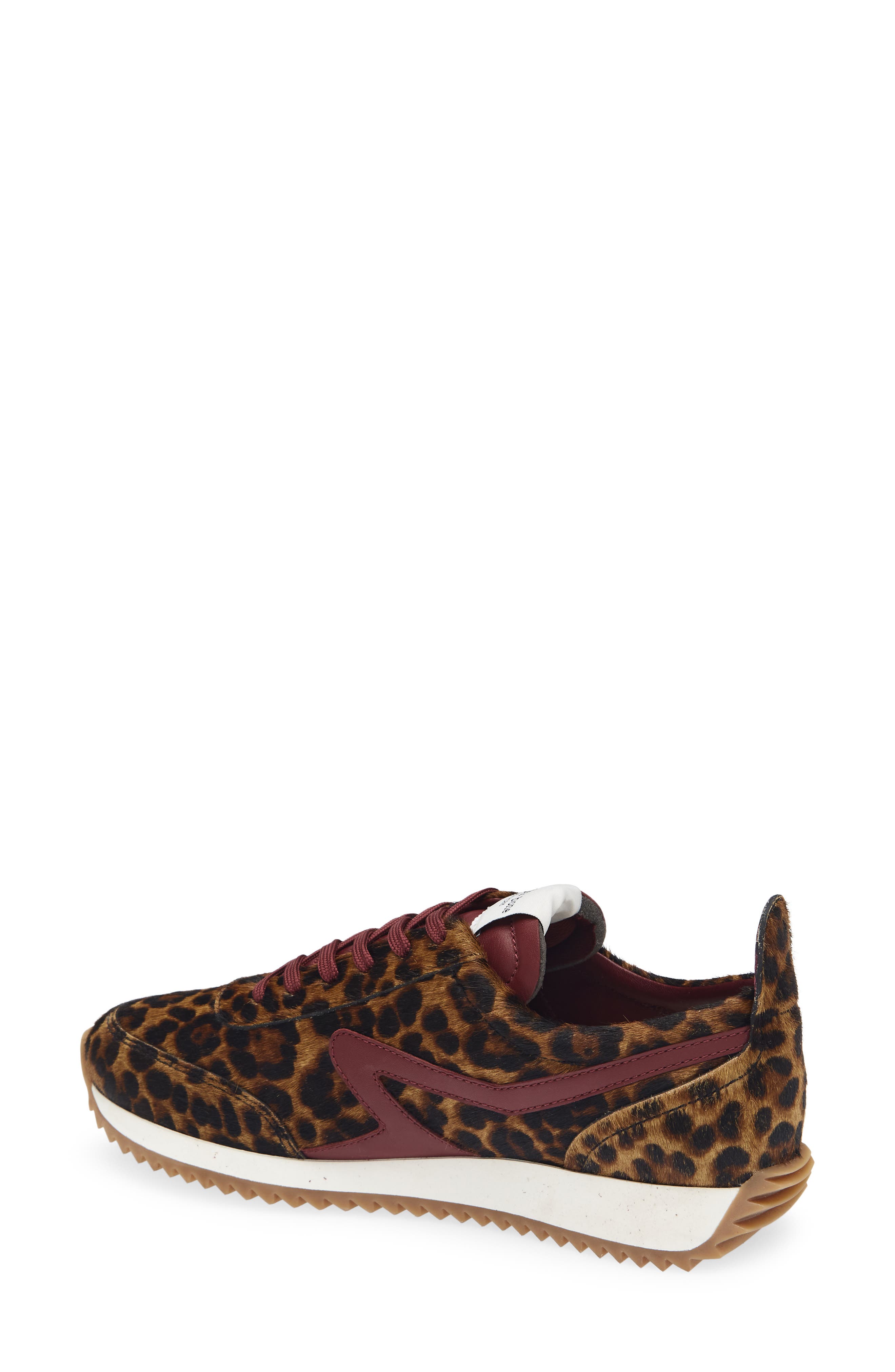 Retro Runner Sneaker, Alternate, color, LEOPARD HAIR CALF