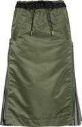 Sacai Nylon Twill Midi Skirt