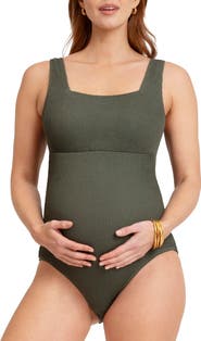 Seraphine Textured Maternity One-Piece Swimsuit