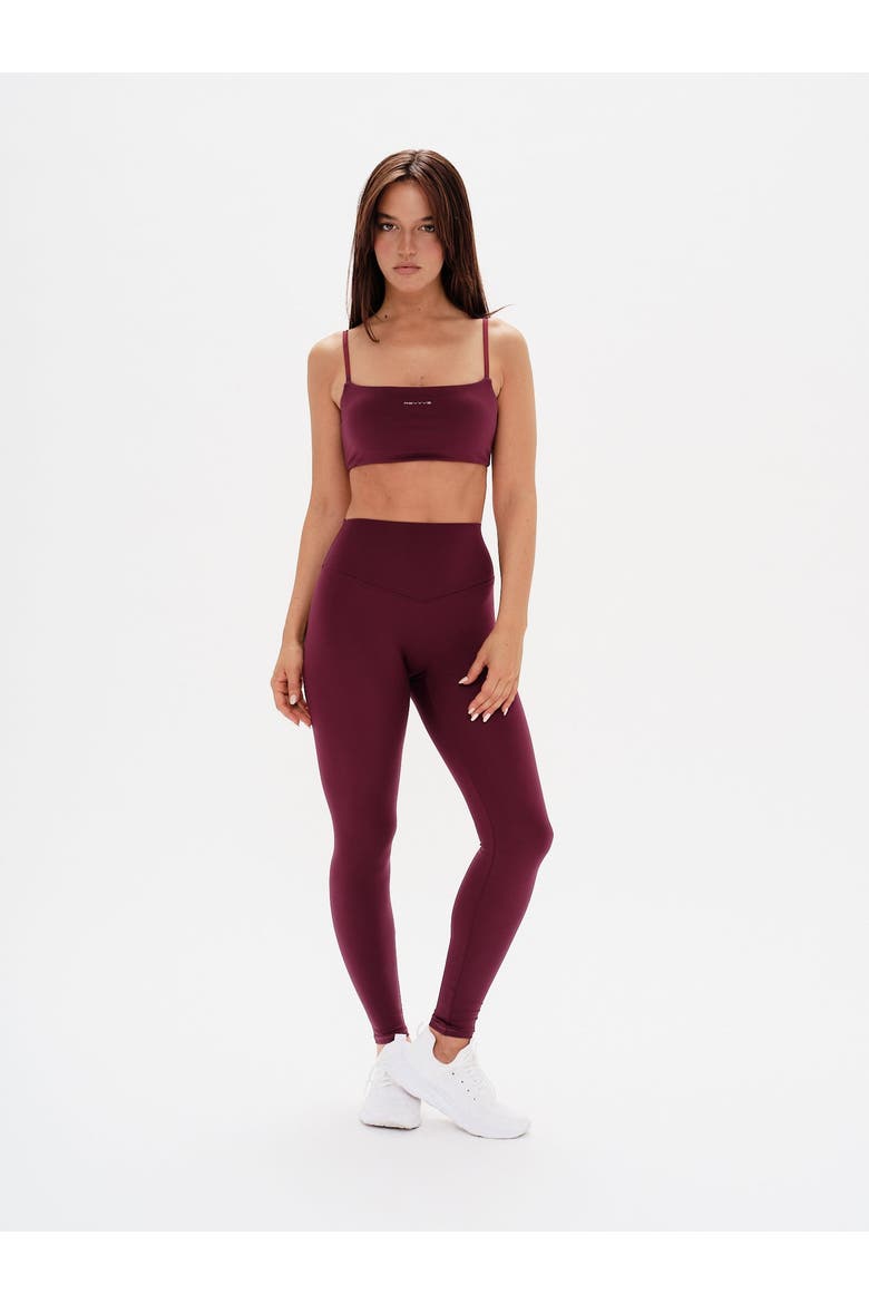 High-Waisted Legging, Alternate, color, Mulberry Merlot