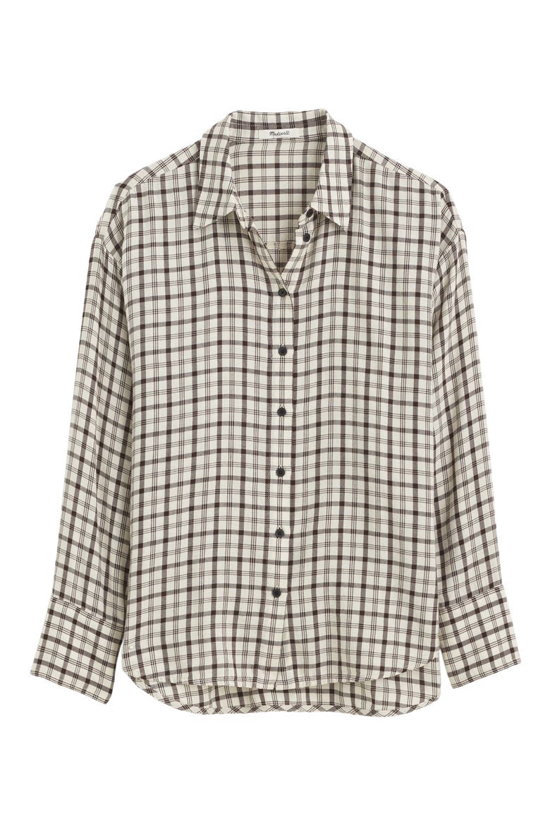 Heathered Flannel Dolman Button-Up Shirt, Alternate, color, ANTIQUE CREAM