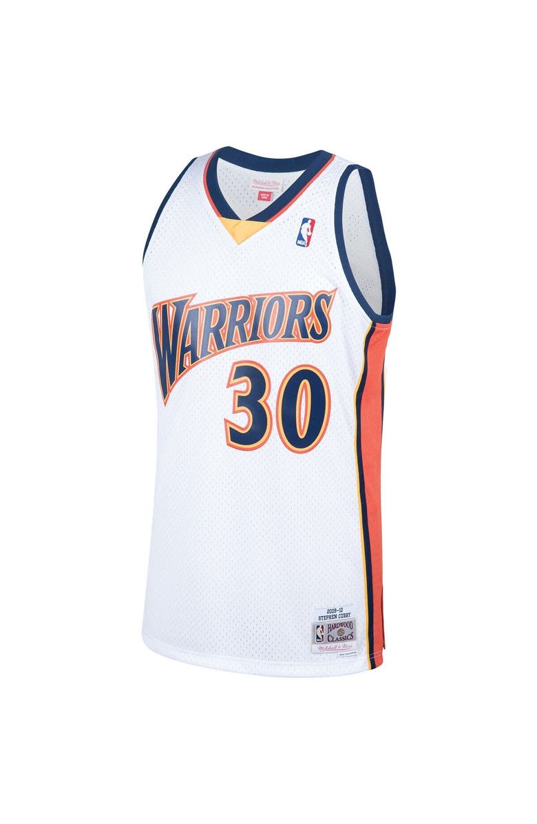 Mitchell & Ness Men's Mitchell & Ness Stephen Curry White Golden State Warriors Hardwood Classics Swingman Jersey, Alternate, color, White