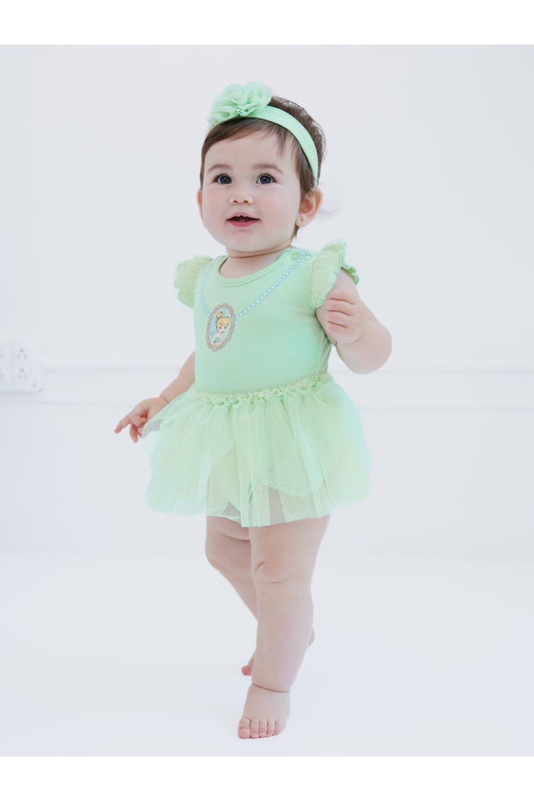 Peter Pan Tinker Bell Cosplay 2-Piece Tutu Bodysuit and Headband Set, Alternate, color, Mint Tinker Bell