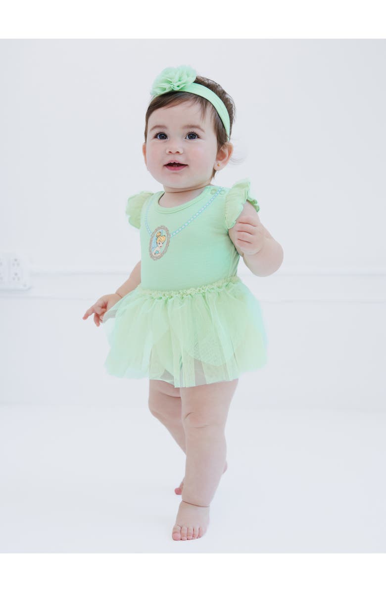 Disney Peter Pan Tinker Bell Cosplay 2-Piece Tutu Bodysuit and Headband Set, Alternate, color, Mint Tinker Bell