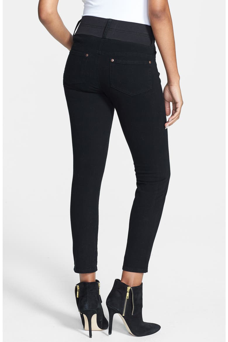 Maternity Skinny Ankle Stretch Jeans, Alternate, color, BLACK