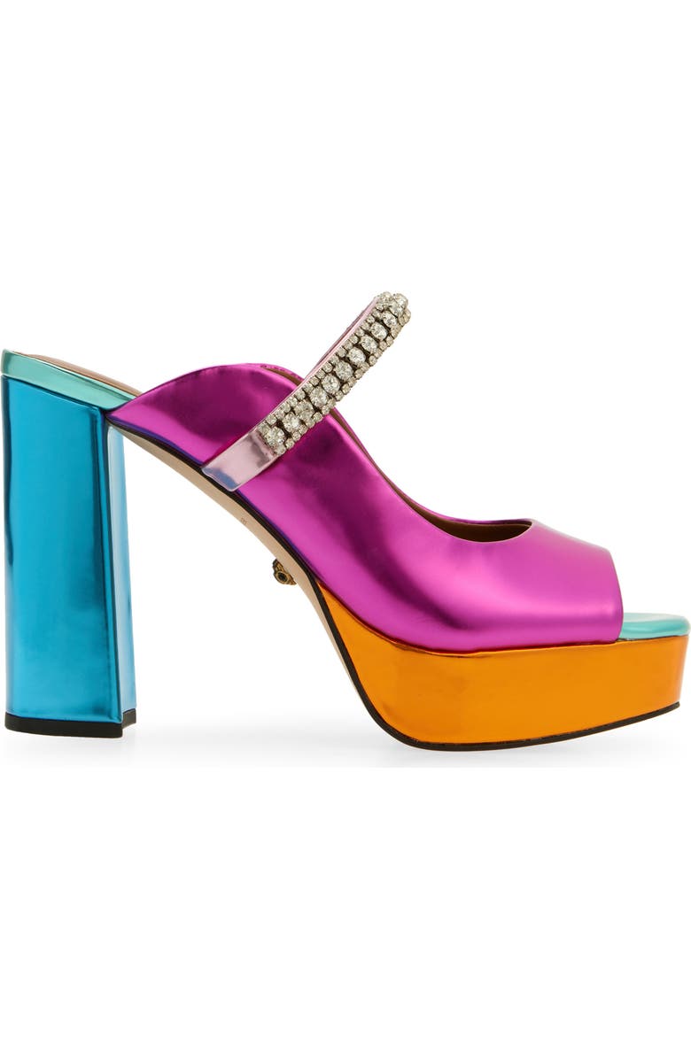 Kurt Geiger London Duke Platform Peep Toe Mule, Alternate, color, Pink Multi