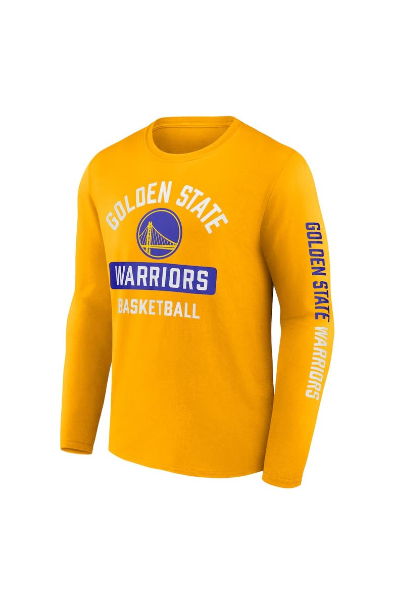FANATICS Men's Fanatics  Gold Golden State Warriors Long Sleeve T-Shirt, Alternate, color, 