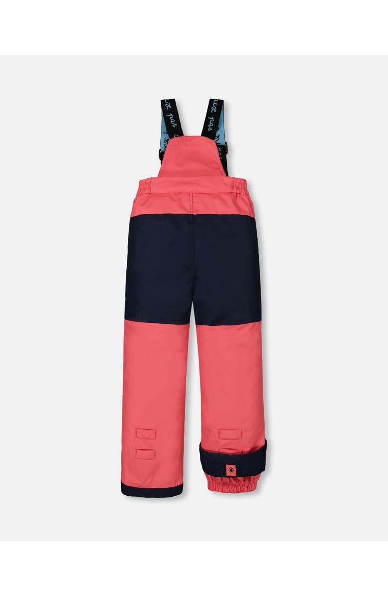 Deux par Deux Little Girl's Two Piece Snowsuit Navy Printed Unicorns And Coral, Alternate, color, 
