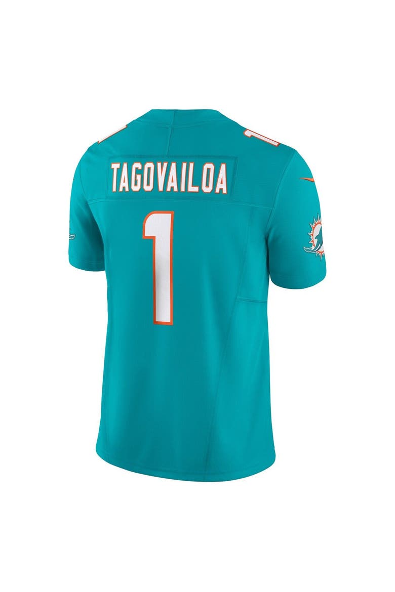 Men's Nike Tua Tagovailoa Aqua Miami Dolphins Vapor F.U.S.E. Limited Jersey, Alternate, color, Aqua