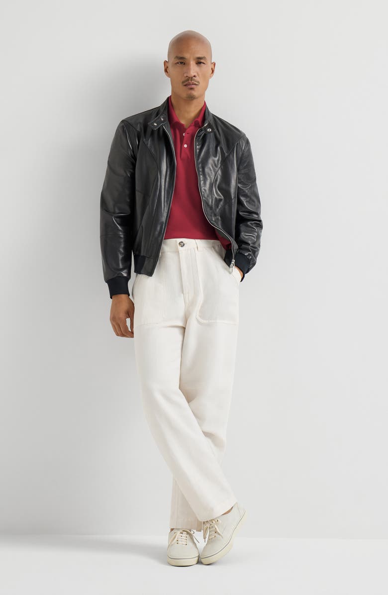 Brunello Cucinelli Piqué polo shirt, Alternate, color, Cherry