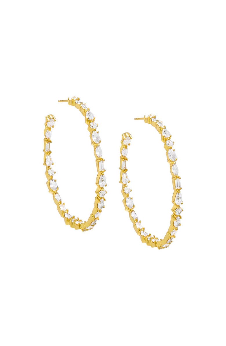 BY ADINA EDEN Multi Shape Open Hoop Earring, Main, color, 