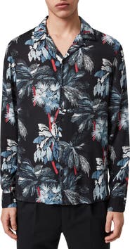 AllSaints Monteverde Long Sleeve Button-Up Camp Shirt