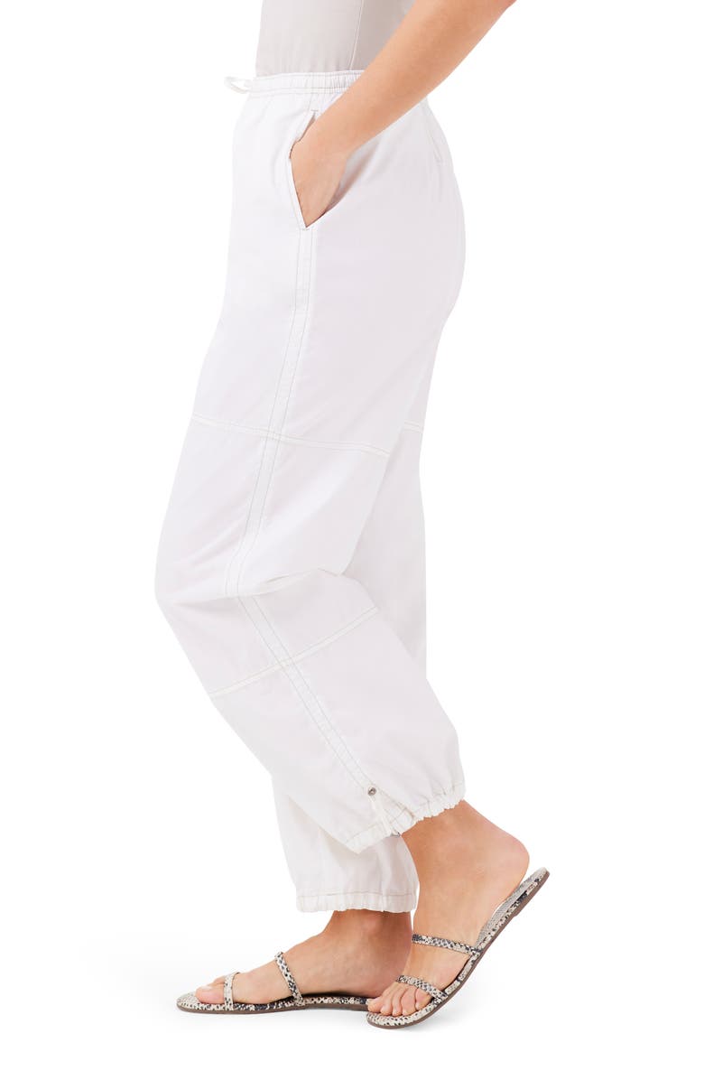 NIC+ZOE Poplin Parachute Ankle Pants, Alternate, color, Paper White
