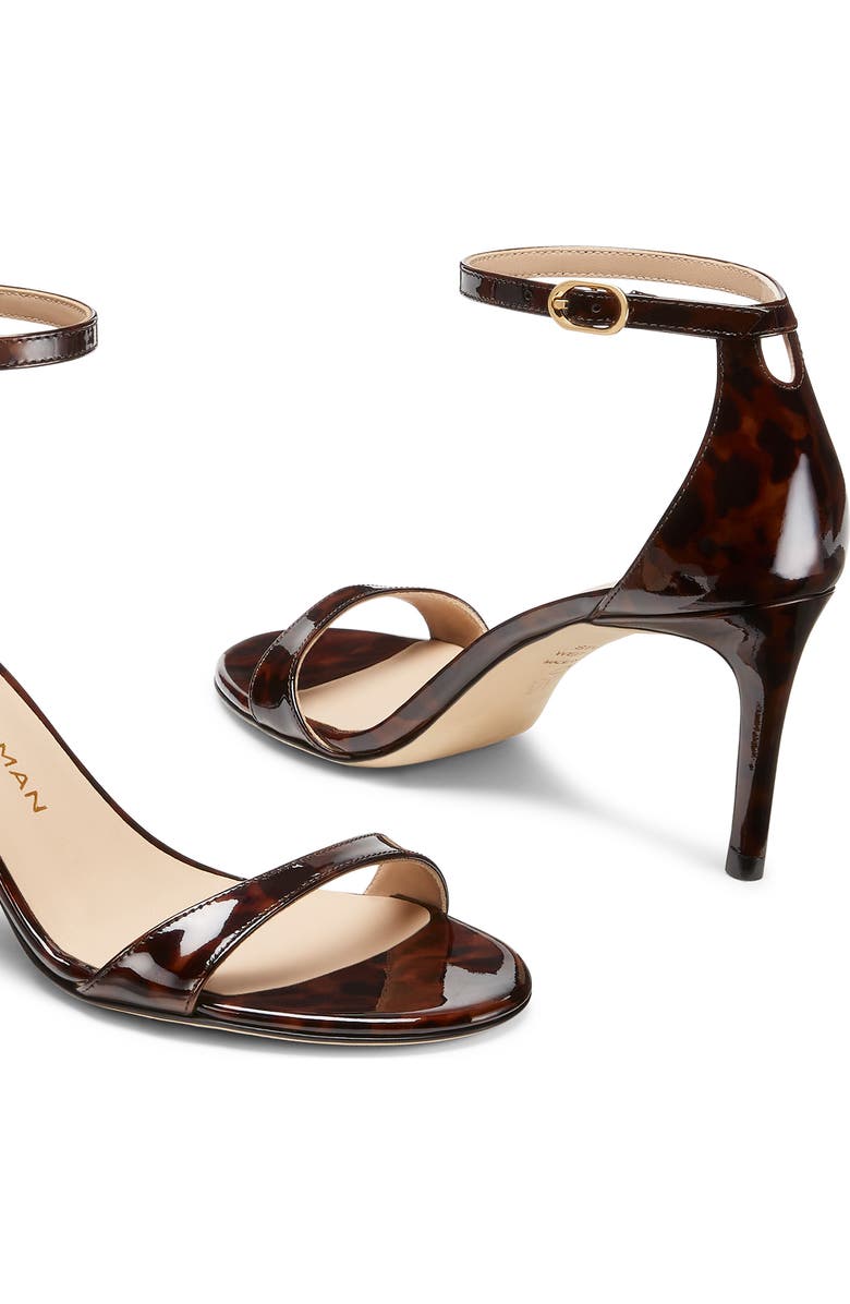 Stuart Weitzman Nudist II 75 Sandal, Alternate, color, Dark Brown