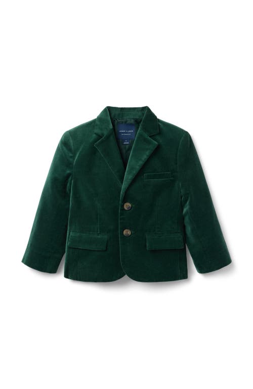 Janie And Jack The Velvet Party Blazer In Green