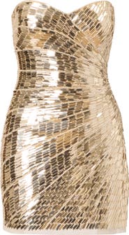 Adrianna Papell Beaded Strapless Minidress
