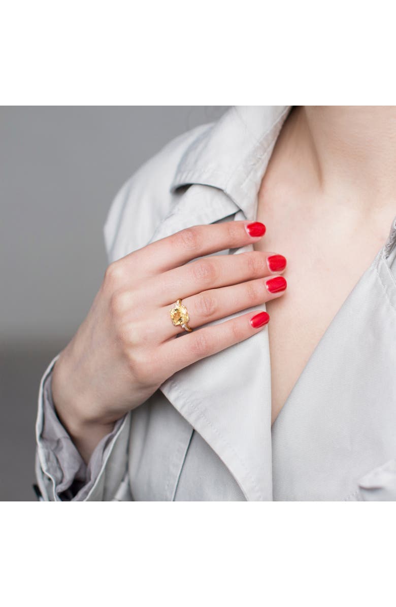 Julianna B. Gemstone and Diamond Cocktail Ring 10k, Alternate, color, Citrine/Yellow Gold