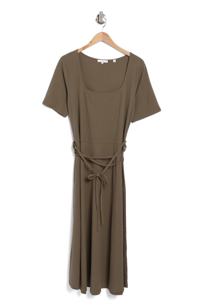 Cotton Midi Dress, Alternate, color, MINERAL