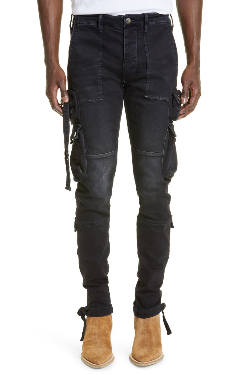 AMIRI Tactical Cargo Skinny Jeans, Main, color, 
