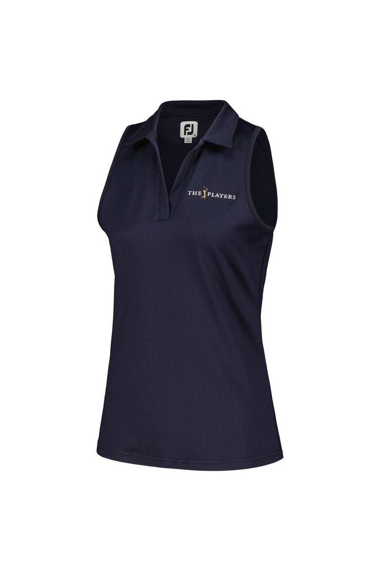 Women's FootJoy Navy THE PLAYERS ProDry® Crossover V-Neck Racerback Tank Top, Alternate, color, Navy