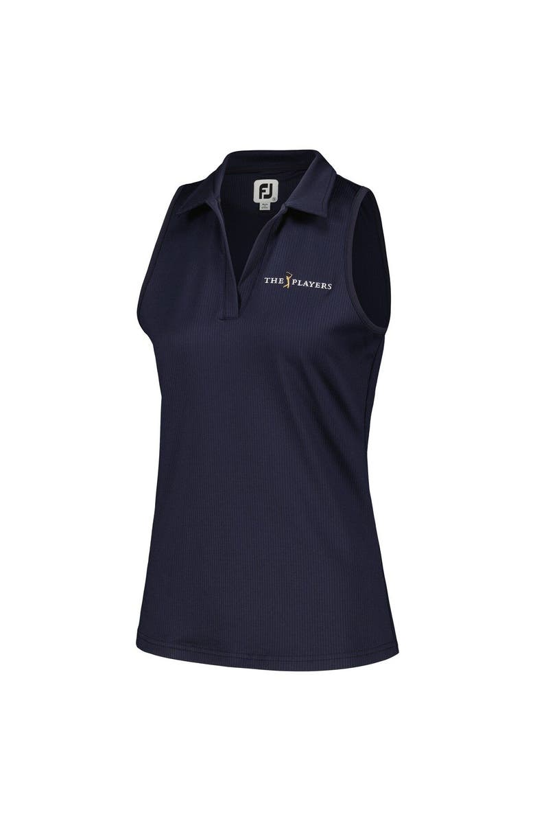 FOOTJOY Women's FootJoy Navy THE PLAYERS ProDry<sup>®</sup> Crossover V-Neck Racerback Tank Top, Alternate, color, Navy