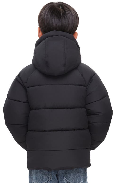 Rokka&rolla Kids' Shield Puffer Jacket In Black