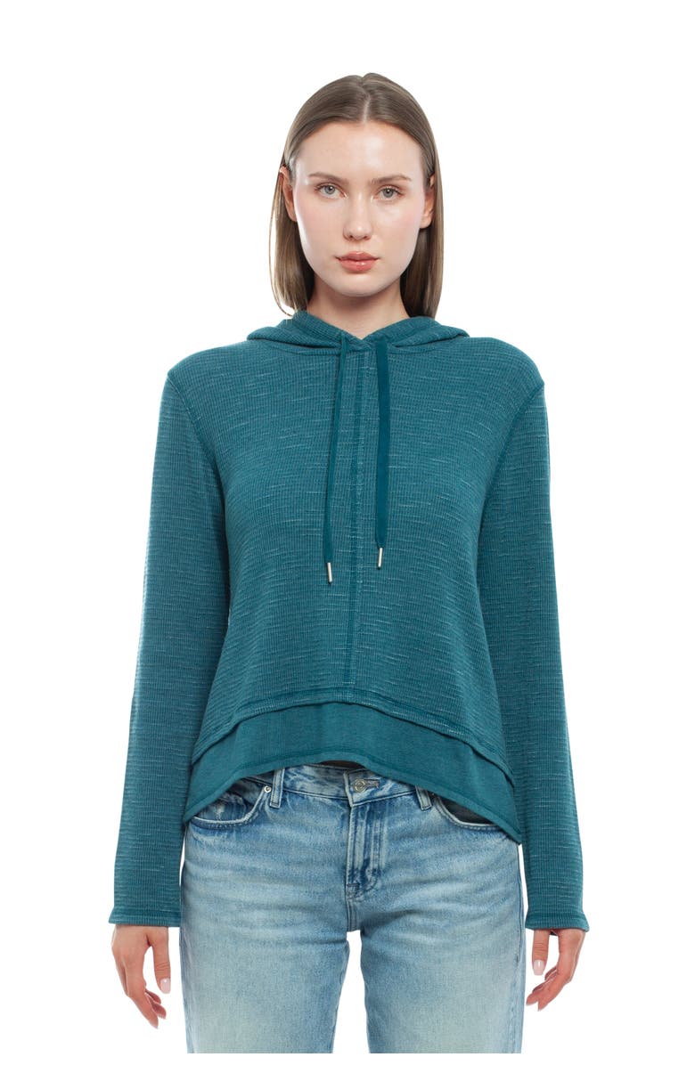 WILT Clothing Long Sleeve Double Peplum Hoodie, Main, color, Legion Blue