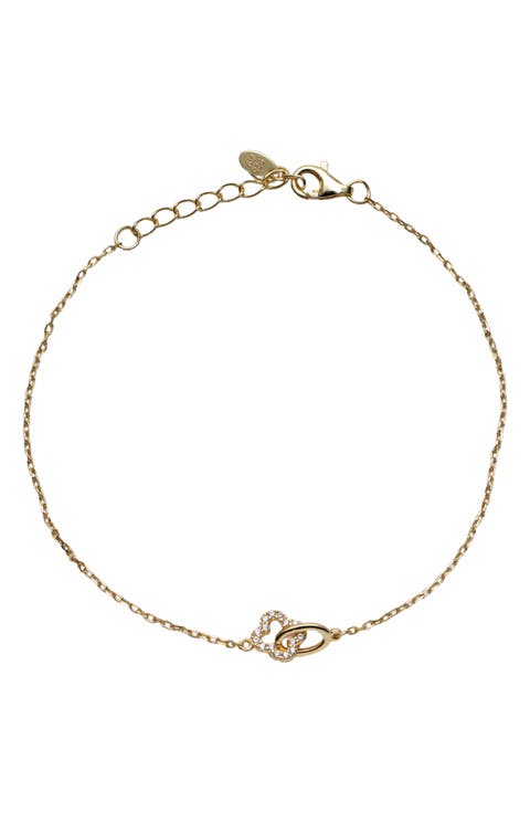 Cubic Zirconia Clover Interlock Bracelet