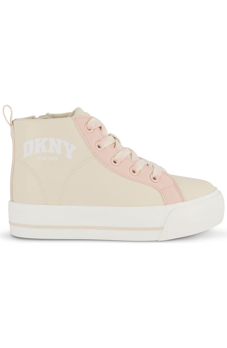 DKNY Kids' Katie Laney High Top Sneaker, Alternate, color, Cream