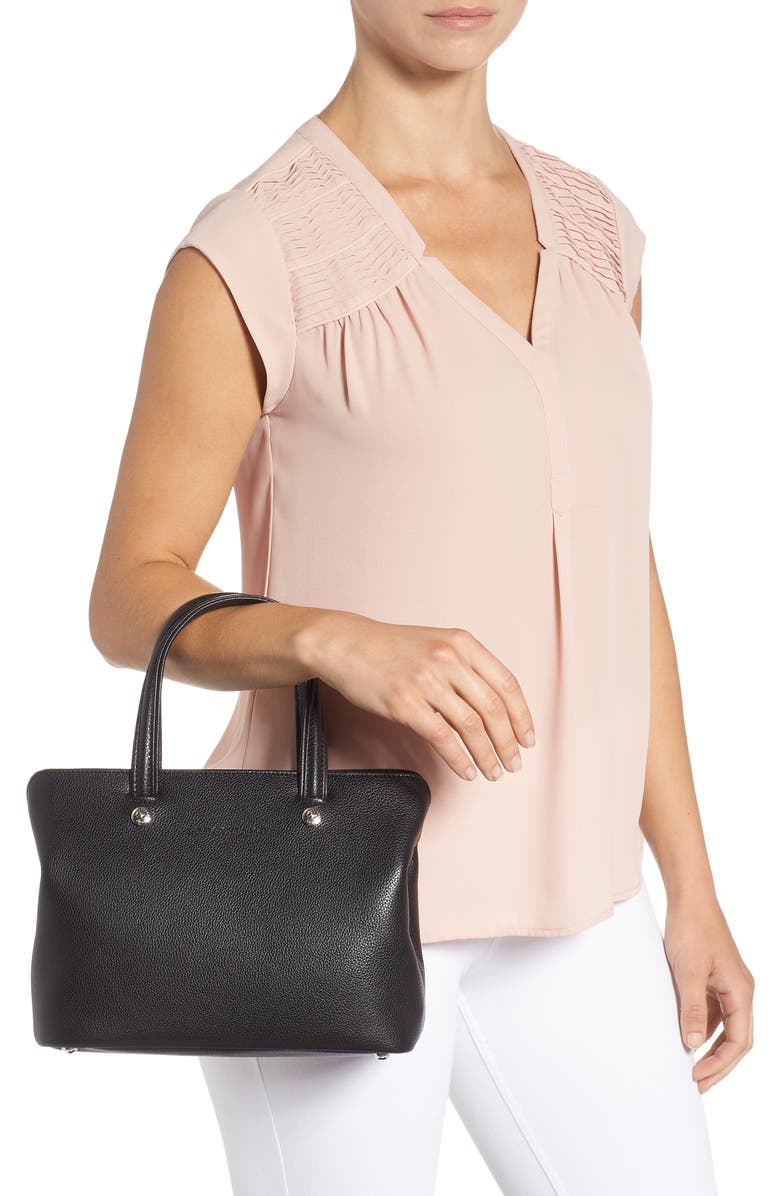 Longchamp Le Foulonné Zip Around Leather Tote, Alternate, color,