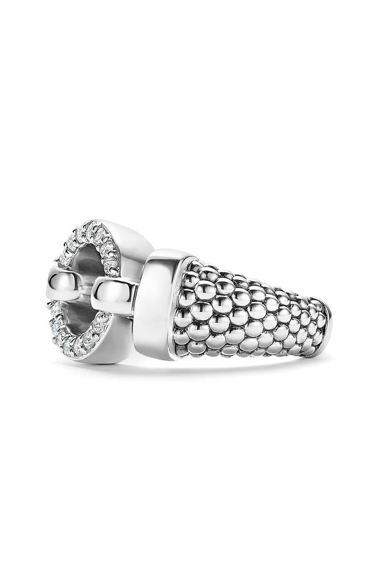 LAGOS 'Enso - Circle Game' Diamond Caviar Ring, Alternate, color, Silver