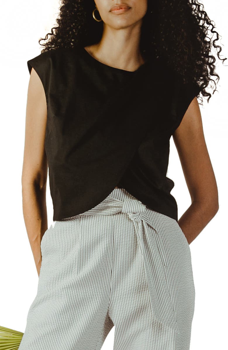 MADRI COLLECTION Crossover Nursing Top, Main, color,