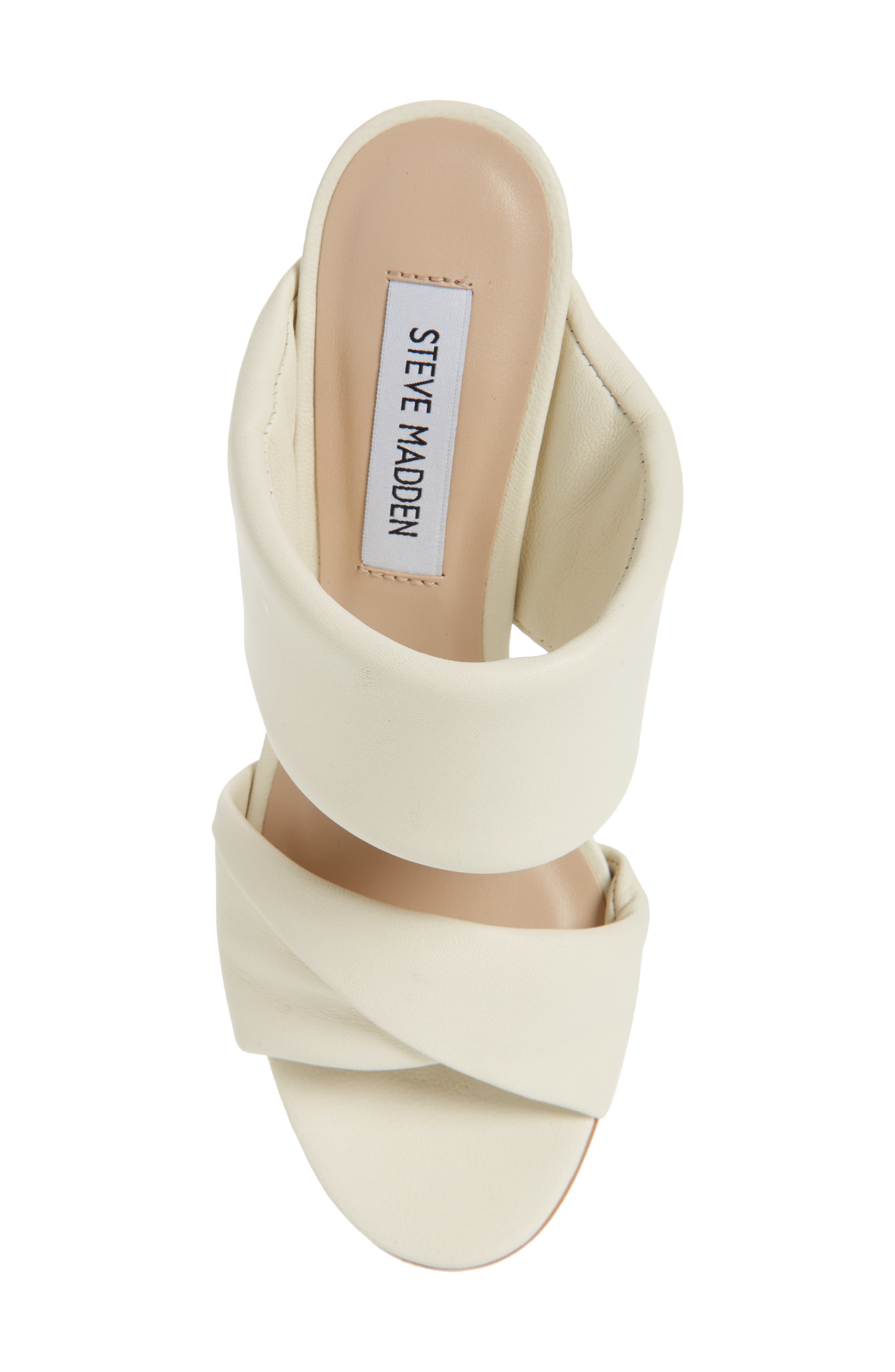 Masterful Block Heel Slide Sandal, Alternate, color, BONE LEATHER