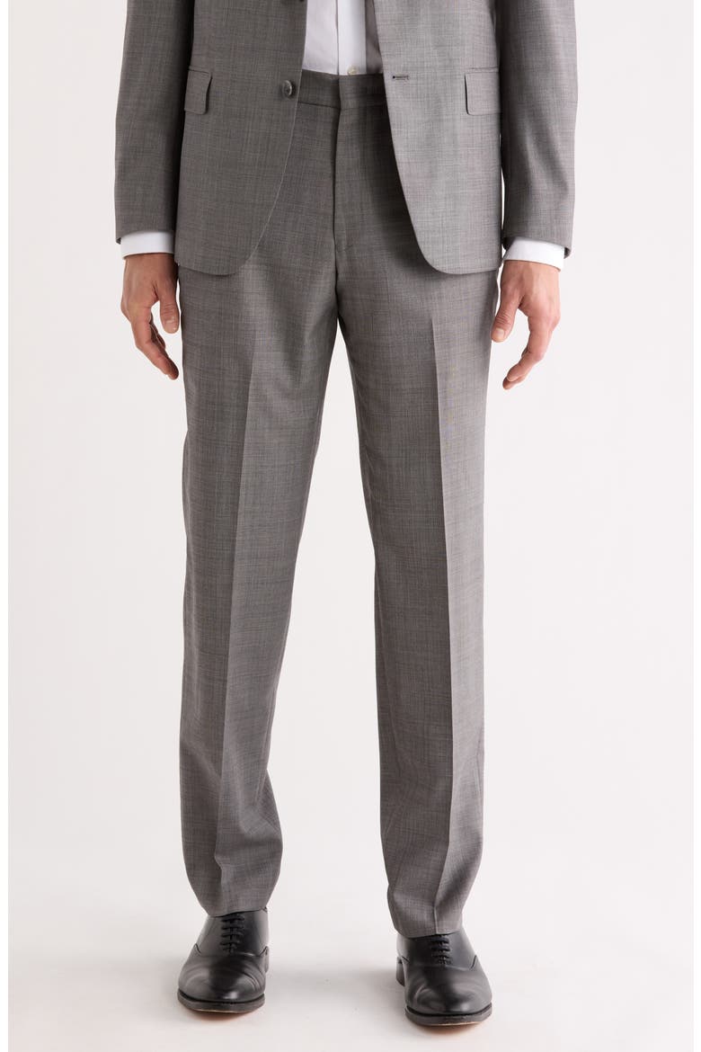 Flat Front Wool Suit Pants, Main, color, GREY