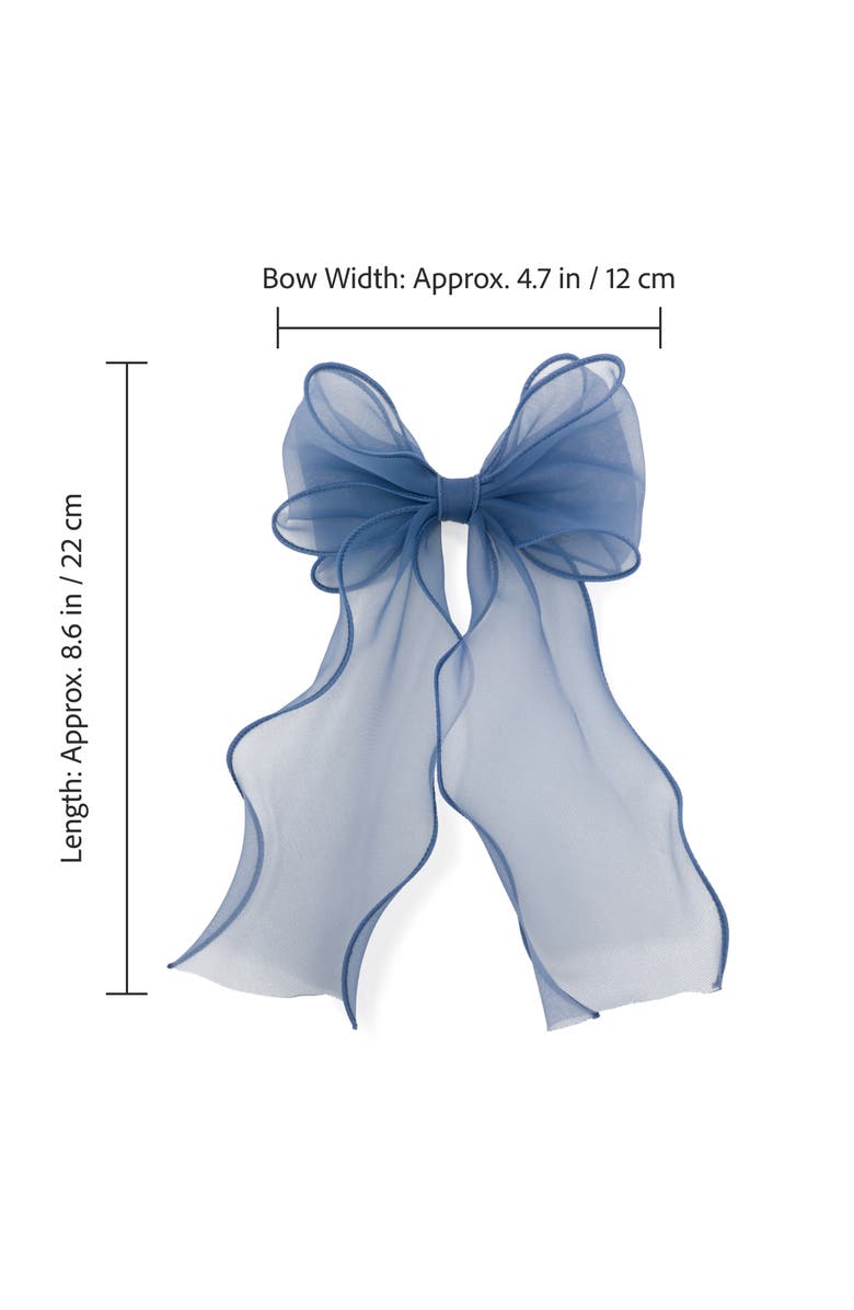Puttisu Organza Large Bow Clip Gift Set with Tin Case, Alternate, color, Dusty Blue