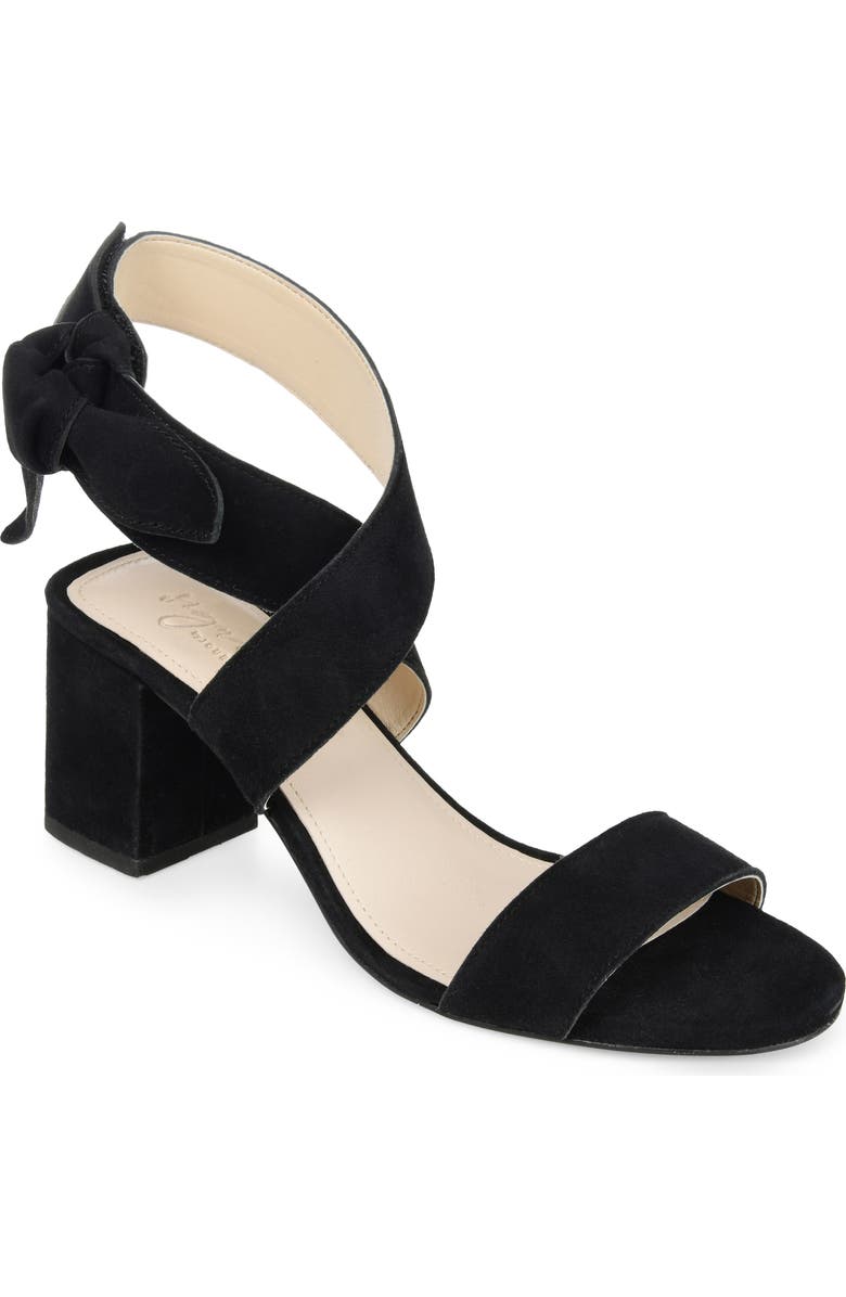 Journee Collection Journee Signature Hether Sandal, Main, color, Black Suede