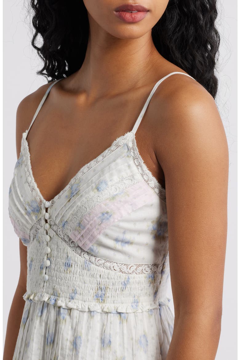 Krista Floral Sleeveless Fit & Flare Minidress, Alternate, color, LILAC VANILLA
