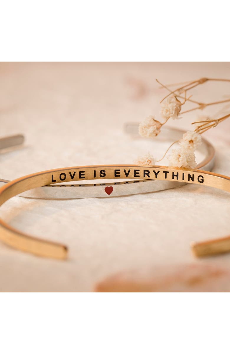 Mantra Love Is Everything bracelet, Alternate, color, Yellow Gold