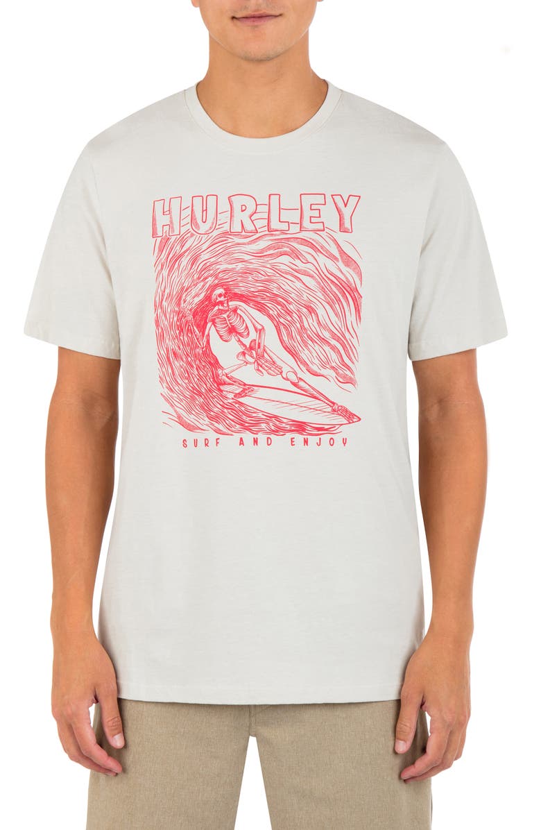 Hurley Surfing Skelly Graphic T-Shirt, Main, color, Bone