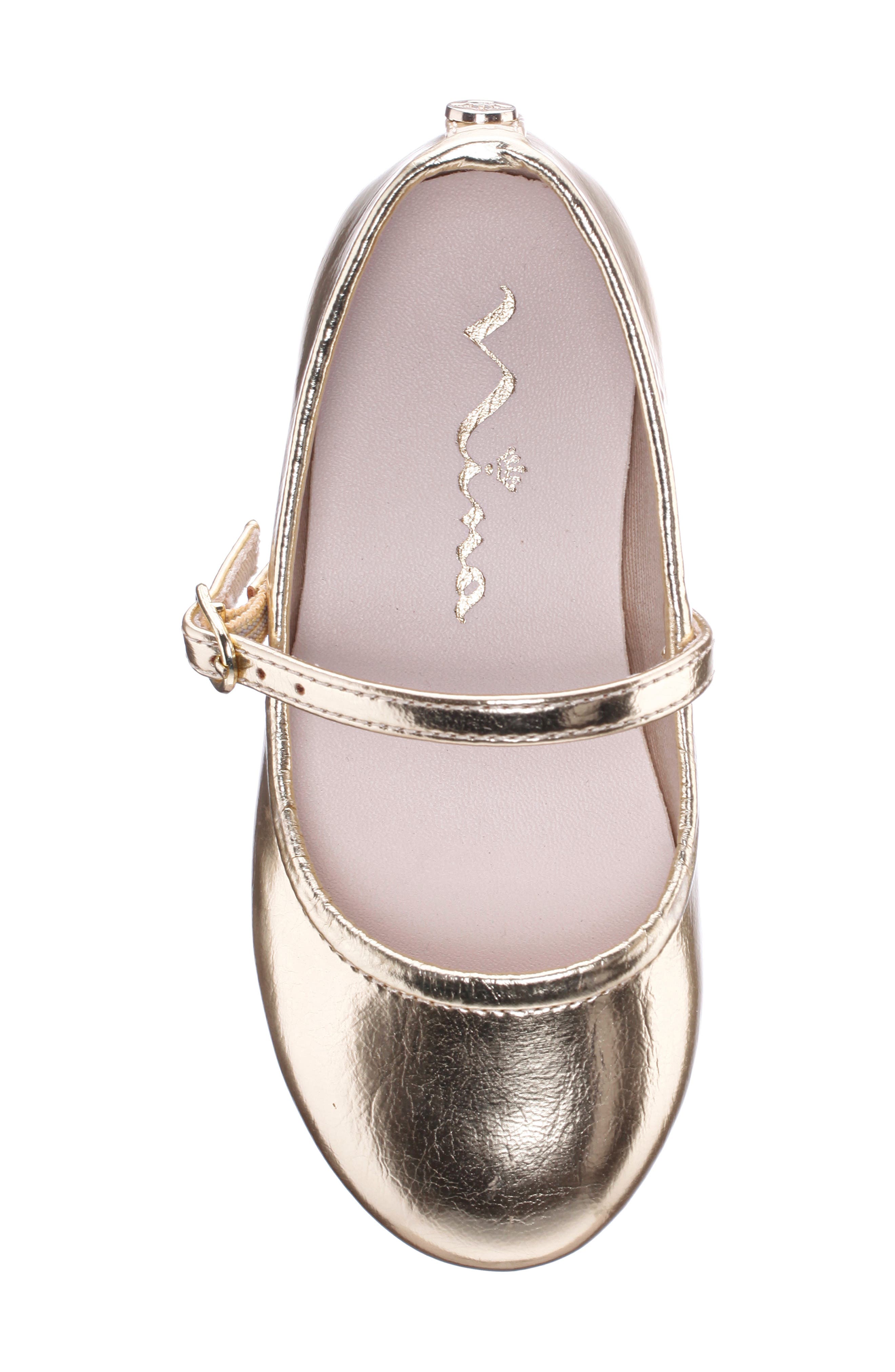 Kids' Nicola Mary Jane Flat, Alternate, color, GOLD METALLIC