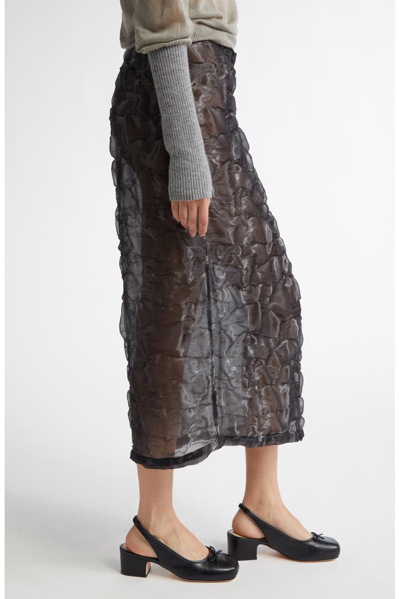 Aoi Crinkled Midi Skirt, Alternate, color, GREY