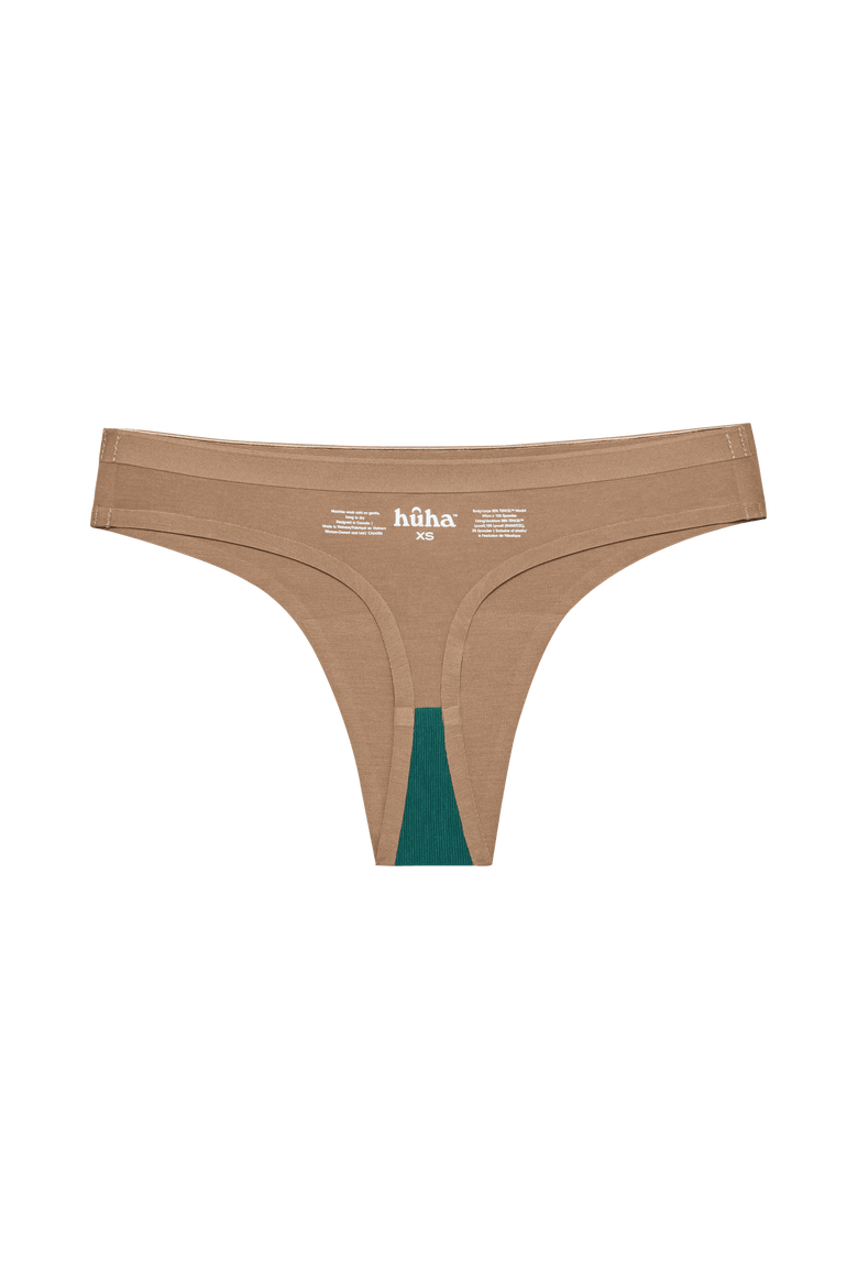 Seamless Low-Mid Rise Thong, Alternate, color, Tan