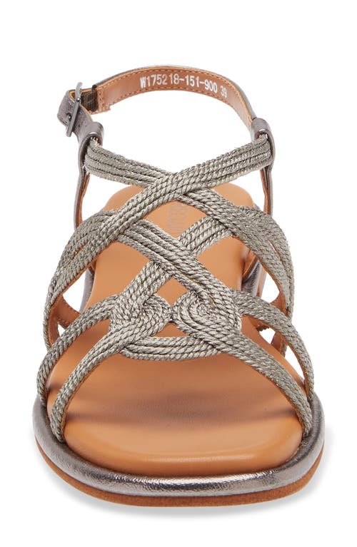 Regarde Le Ciel Elma Ankle Strap Sandal In String/antique Grey
