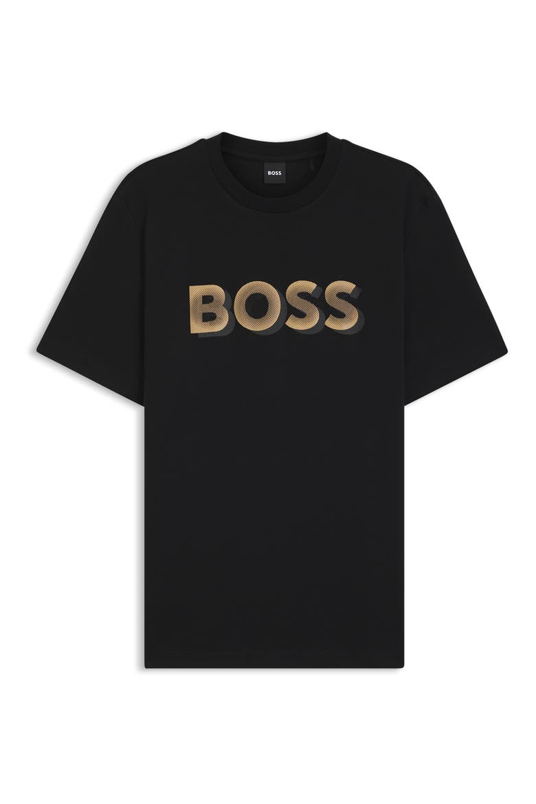 Thompson Cotton Logo Graphic T-Shirt, Alternate, color, BLACK