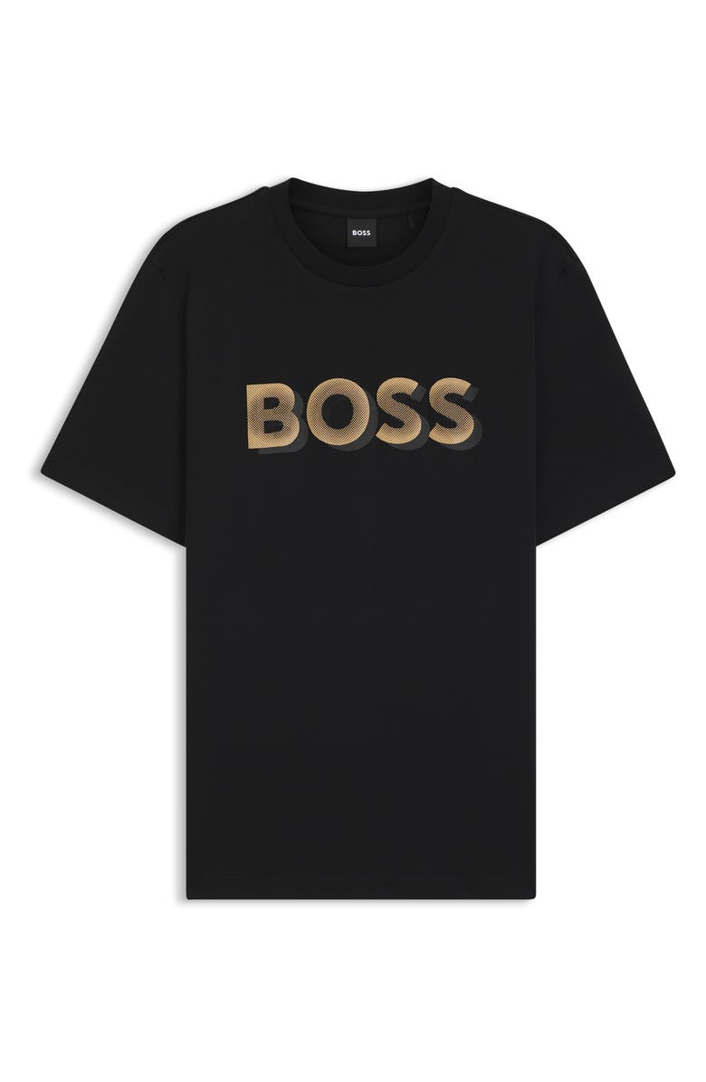 BOSS Thompson Cotton Logo Graphic T-Shirt, Alternate, color, Black