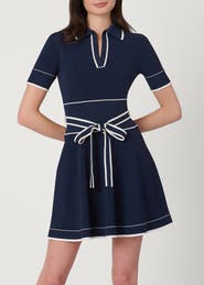 Shoshanna Contrast Border Knit Maren Dress