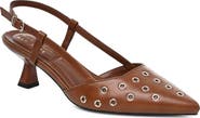 Nicole Miller Grommet Pointed Toe Slingback Pump