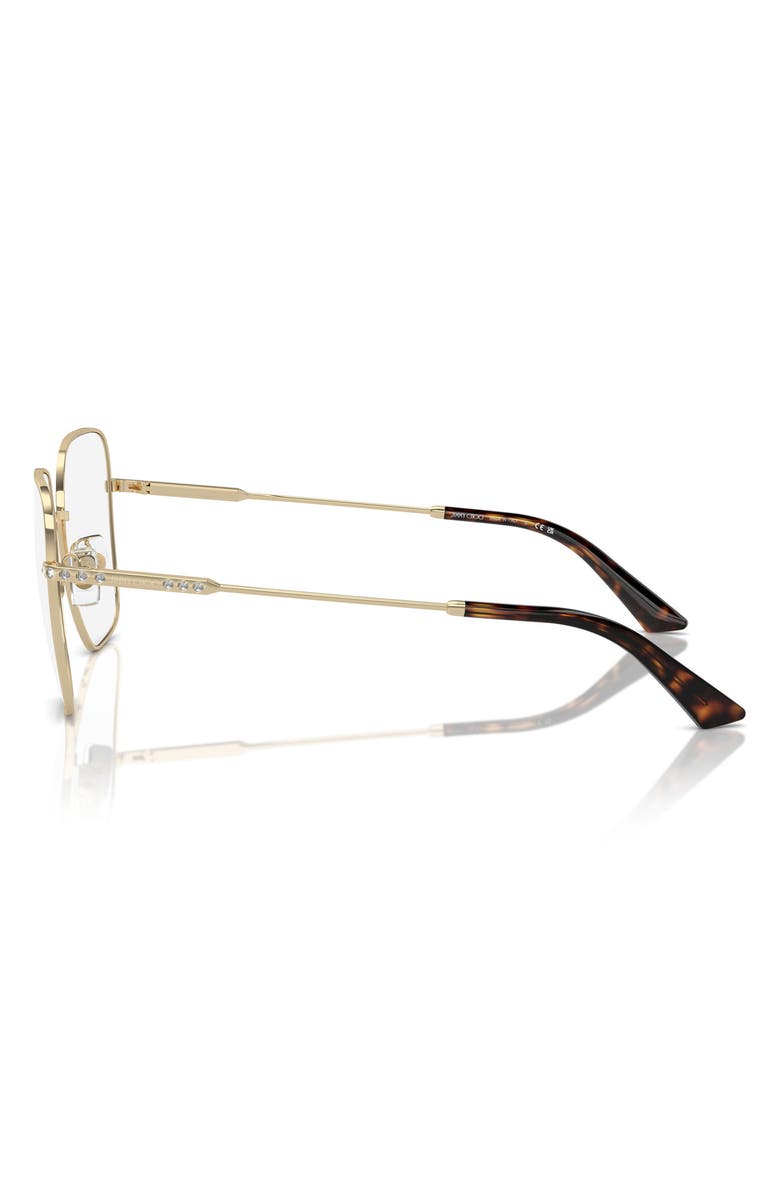 Jimmy Choo 53mm Square Optical Glasses, Alternate, color, Pale Gold / Demo Lens